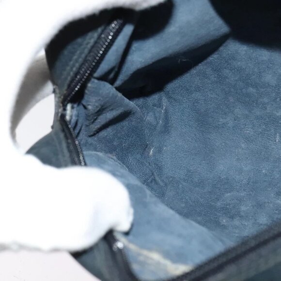 GUCCI GG Supreme Sherry Line Shoulder Bag PVC Navy Gold 119 02 087 Auth 137826 - Picture 12 of 16